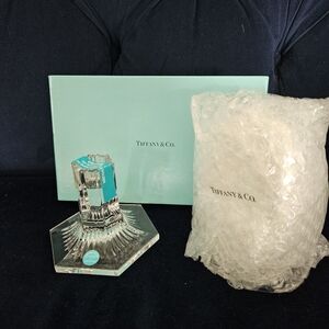 Two Tiffany & Co. Louis Comfort Tiffany Collection  Crystal Candlesticks 1992